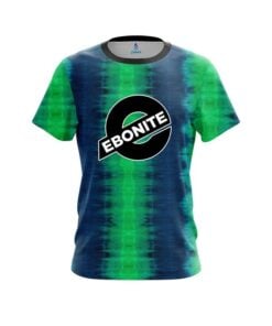 Ebonite Blue And Green Tie Dye CoolWick Bowling Jersey