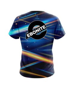 Alternative view of Ebonite Blue Futuristic Rays CoolWick Bowling Jersey