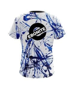 Alternative view of Ebonite Blue Paint Splash CoolWick Bowling Jersey