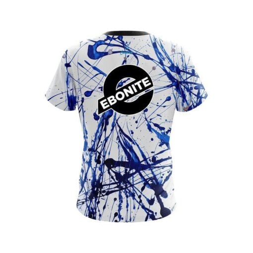 Ebonite Blue Paint Splash CoolWick Bowling Jersey - Image 2