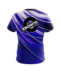 Alternative view of Ebonite Deep Blue Stripes CoolWick Bowling Jersey