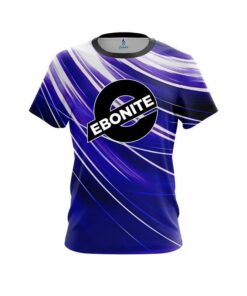 Ebonite Deep Blue Stripes CoolWick Bowling Jersey