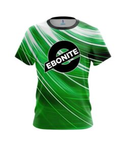 Ebonite Deep Green Stripes CoolWick Bowling Jersey