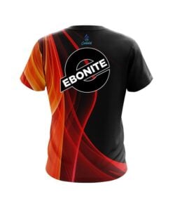 Alternative view of Ebonite Deep Orange Curve CoolWick Bowling Jersey