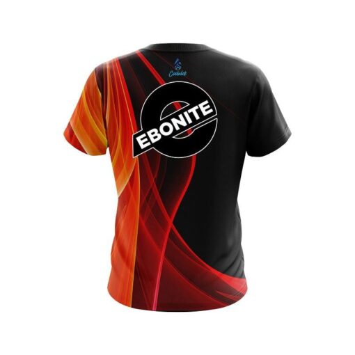 Ebonite Deep Orange Curve CoolWick Bowling Jersey - Image 2