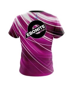 Alternative view of Ebonite Deep Pink Stripes CoolWick Bowling Jersey