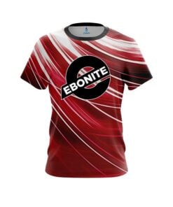 Ebonite Deep Red Stripes CoolWick Bowling Jersey