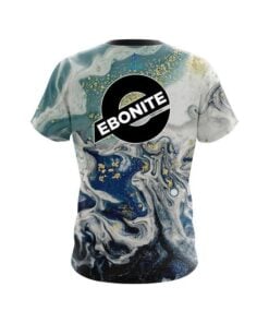 Alternative view of Ebonite Marbleized Ripple Pattern CoolWick Bowling Jersey