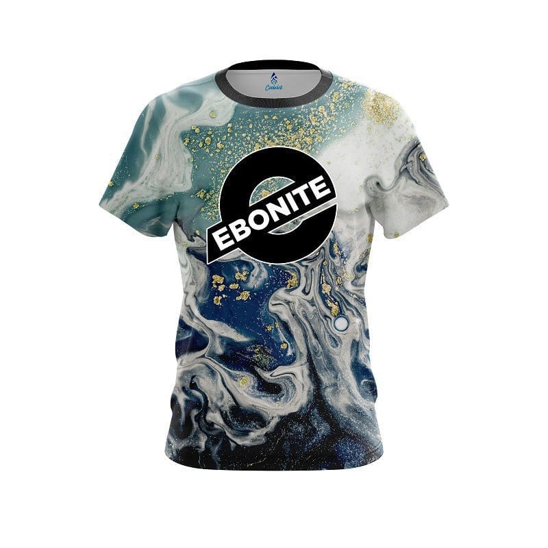 Ebonite Marbleized Ripple Pattern CoolWick Bowling Jersey