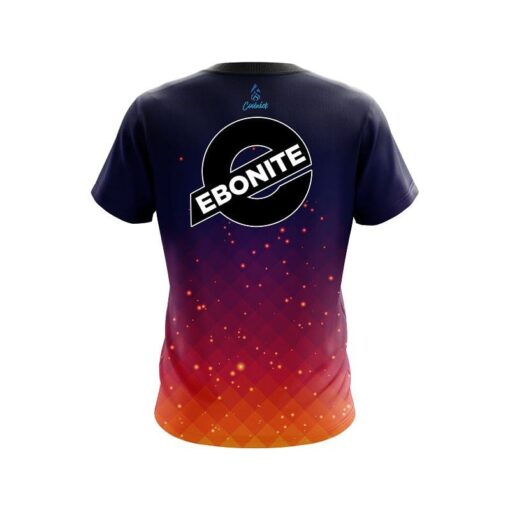 Ebonite Orange And Pink Fire Sparks CoolWick Bowling Jersey - Image 2
