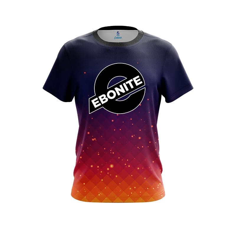 Ebonite Orange And Pink Fire Sparks CoolWick Bowling Jersey