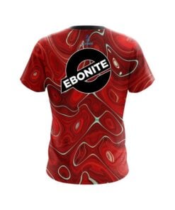 Alternative view of Ebonite Psychedelic Red Flow CoolWick Bowling Jersey
