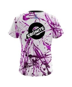 Alternative view of Ebonite Purple Paint Splash CoolWick Bowling Jersey