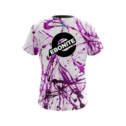 Ebonite Purple Paint Splash CoolWick Bowling Jersey - Image 2