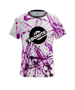 Ebonite Purple Paint Splash CoolWick Bowling Jersey