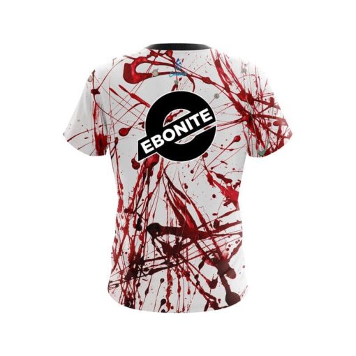 Ebonite Red Paint Splash CoolWick Bowling Jersey - Image 2