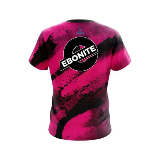 Ebonite Solid Pink Grunge CoolWick Bowling Jersey - Image 2