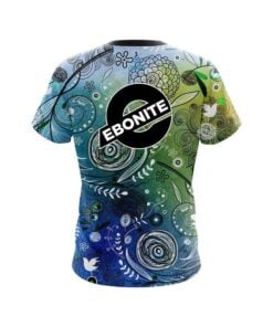 Alternative view of Ebonite Watercolor Floral Art CoolWick Bowling Jersey