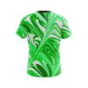 Plain Green And White Liquid Swirls CoolWick Bowling Jersey - Image 2