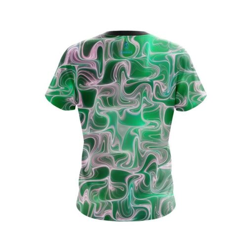 Plain Green Exotic Motion CoolWick Bowling Jersey - Image 2
