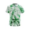 Plain Green Paint Splash CoolWick Bowling Jersey - Image 2