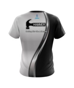 Alternative view of Hammer Black And Silver Helix CoolWick Bowling Jersey