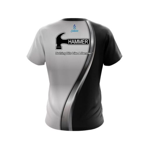 Hammer Black And Silver Helix CoolWick Bowling Jersey - Image 2