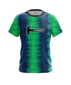 Hammer Blue And Green Tie Dye CoolWick Bowling Jersey