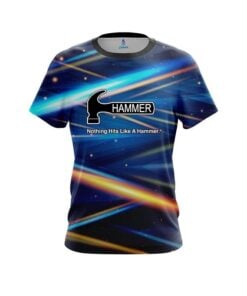 Hammer Blue Futuristic Rays CoolWick Bowling Jersey