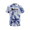Hammer Blue Paint Splash CoolWick Bowling Jersey - Image 2