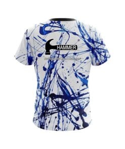 Alternative view of Hammer Blue Paint Splash CoolWick Bowling Jersey
