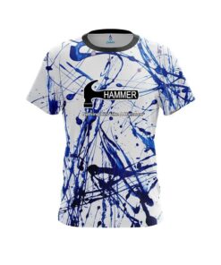 Hammer Blue Paint Splash CoolWick Bowling Jersey