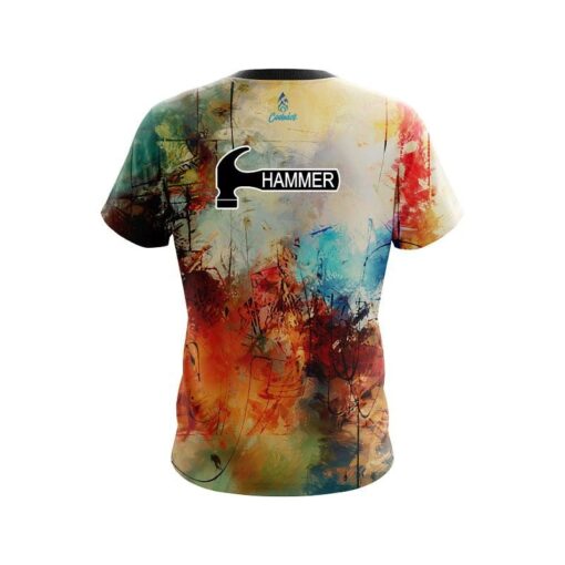 Hammer Colorful Painted Canvas Grunge CoolWick Bowling Jersey - Image 2