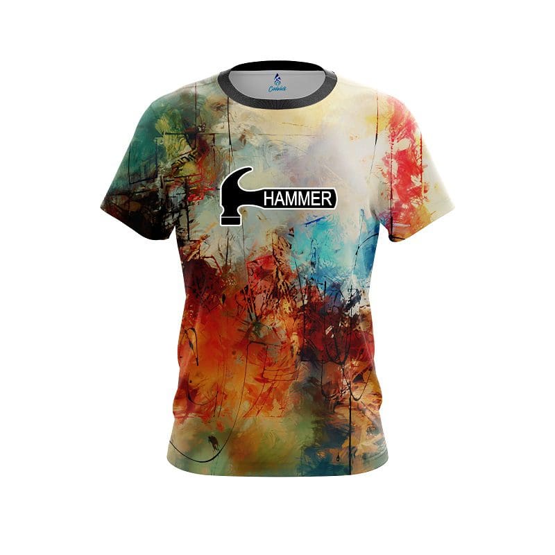 Hammer Colorful Painted Canvas Grunge CoolWick Bowling Jersey