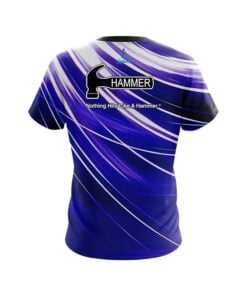 Alternative view of Hammer Deep Blue Stripes CoolWick Bowling Jersey
