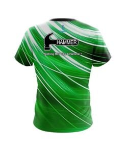 Alternative view of Hammer Deep Green Stripes CoolWick Bowling Jersey