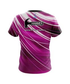 Alternative view of Hammer Deep Pink Stripes CoolWick Bowling Jersey