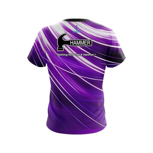 Hammer Deep Purple Stripes CoolWick Bowling Jersey - Image 2