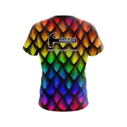 Hammer Colorful Dragon Scales CoolWick Bowling Jersey - Image 2