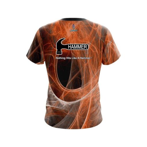 Hammer Energy Swirls Orange CoolWick Bowling Jersey - Image 2