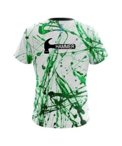 Alternative view of Hammer Green Paint Splash CoolWick Bowling Jersey