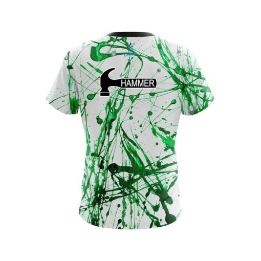 Hammer Green Paint Splash CoolWick Bowling Jersey - Image 2