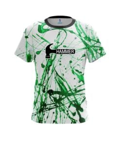 Hammer Green Paint Splash CoolWick Bowling Jersey