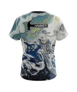 Alternative view of Hammer Marbleized Ripple Pattern CoolWick Bowling Jersey