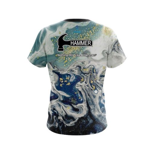 Hammer Marbleized Ripple Pattern CoolWick Bowling Jersey - Image 2
