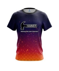 Hammer Orange And Pink Fire Sparks CoolWick Bowling Jersey