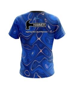 Alternative view of Hammer Psychedelic Blue Flow CoolWick Bowling Jersey