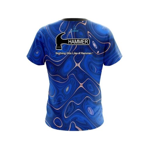 Hammer Psychedelic Blue Flow CoolWick Bowling Jersey - Image 2