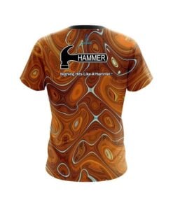 Alternative view of Hammer Psychedelic Orange Flow CoolWick Bowling Jersey