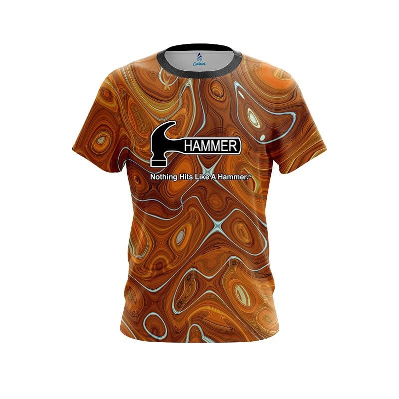 Hammer Psychedelic Orange Flow CoolWick Bowling Jersey